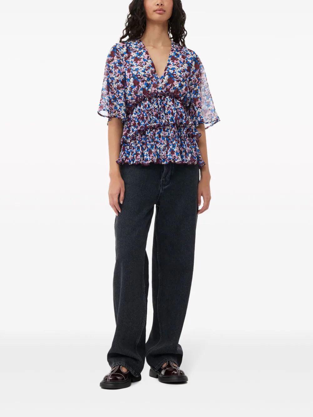 GANNI Flounce Blouse