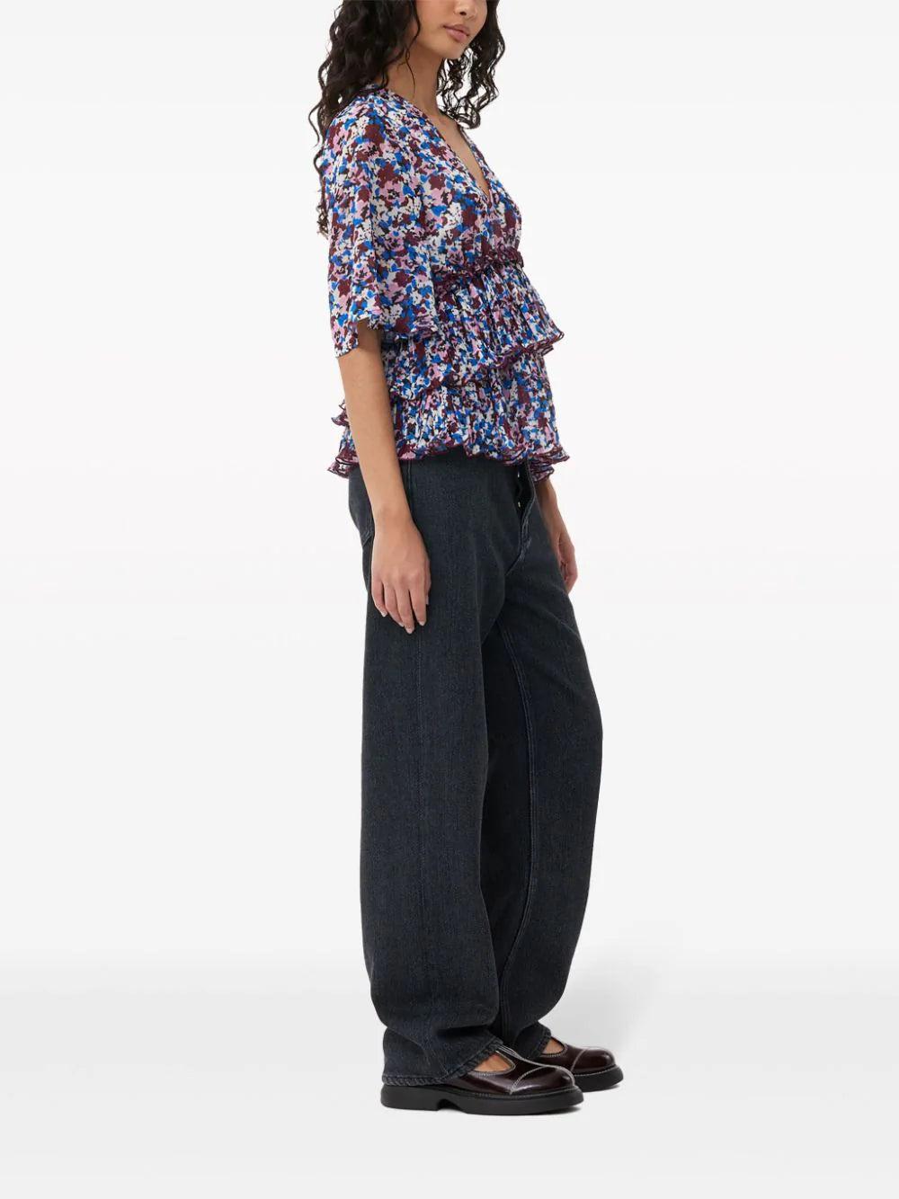 GANNI Flounce Blouse