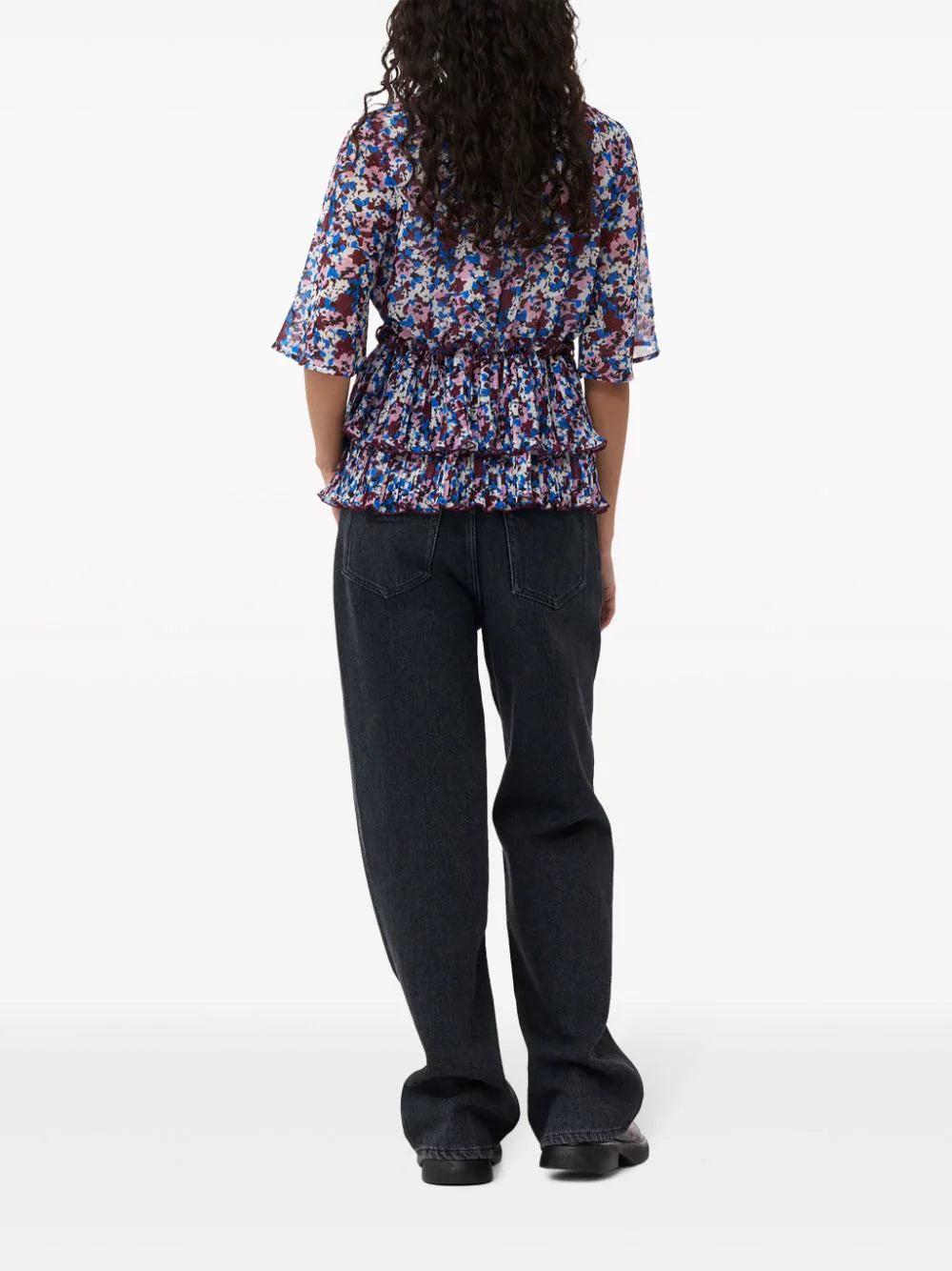 GANNI Flounce Blouse