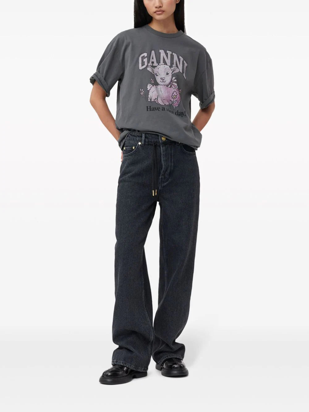 GANNI Future Relaxed Lamb T-shirt