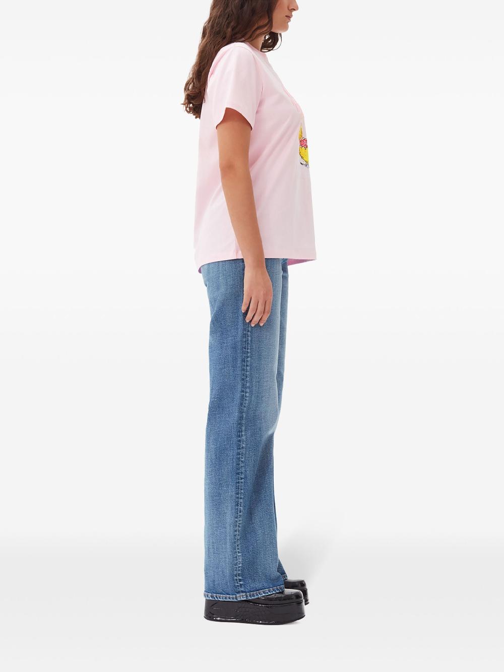 GANNI Grapefruit Relaxed T-shirt