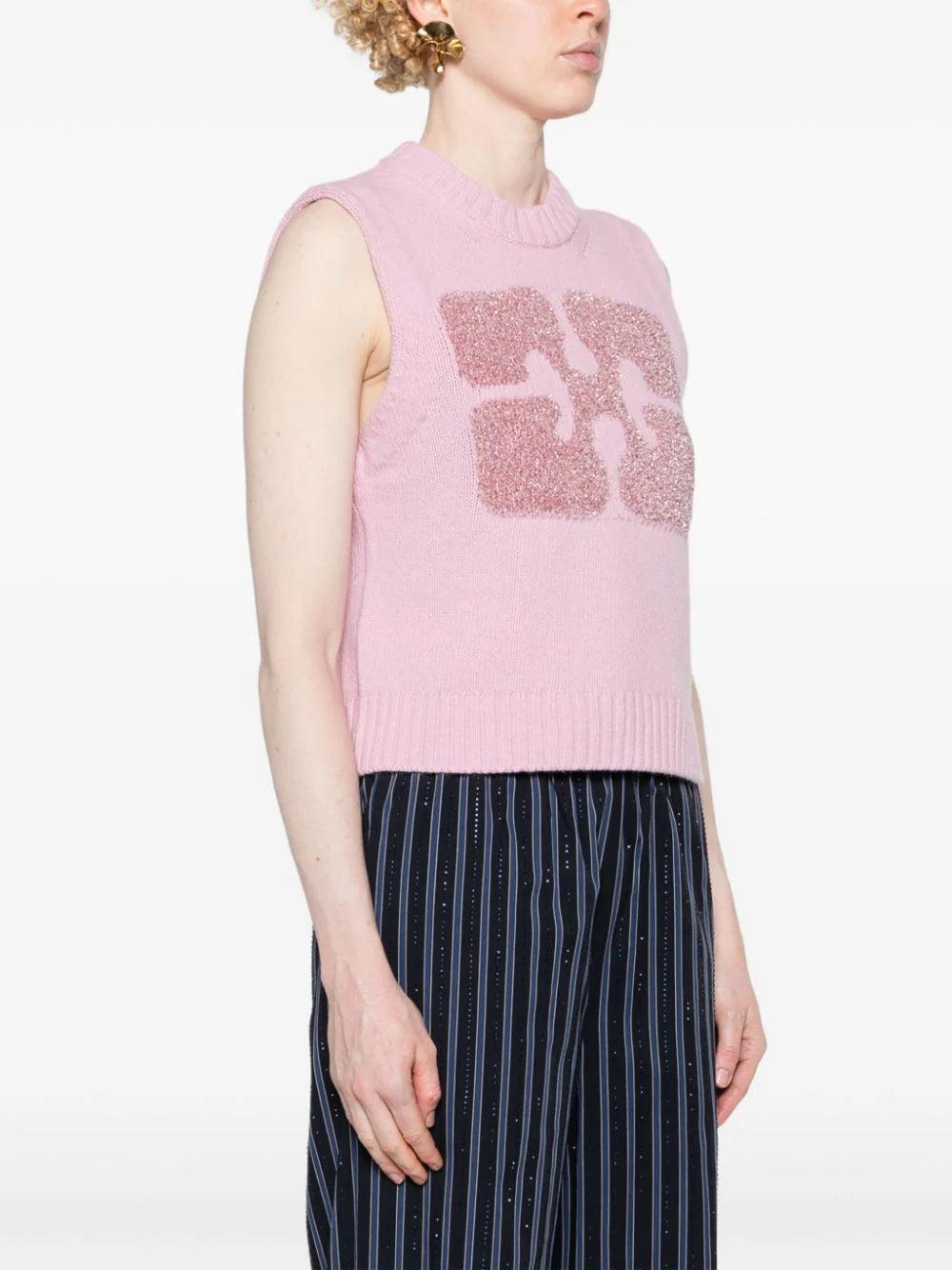 GANNI Graphic Wool Mix Vest