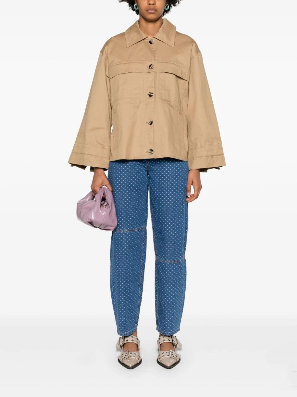 GANNI Herringbone Canvas Jacket