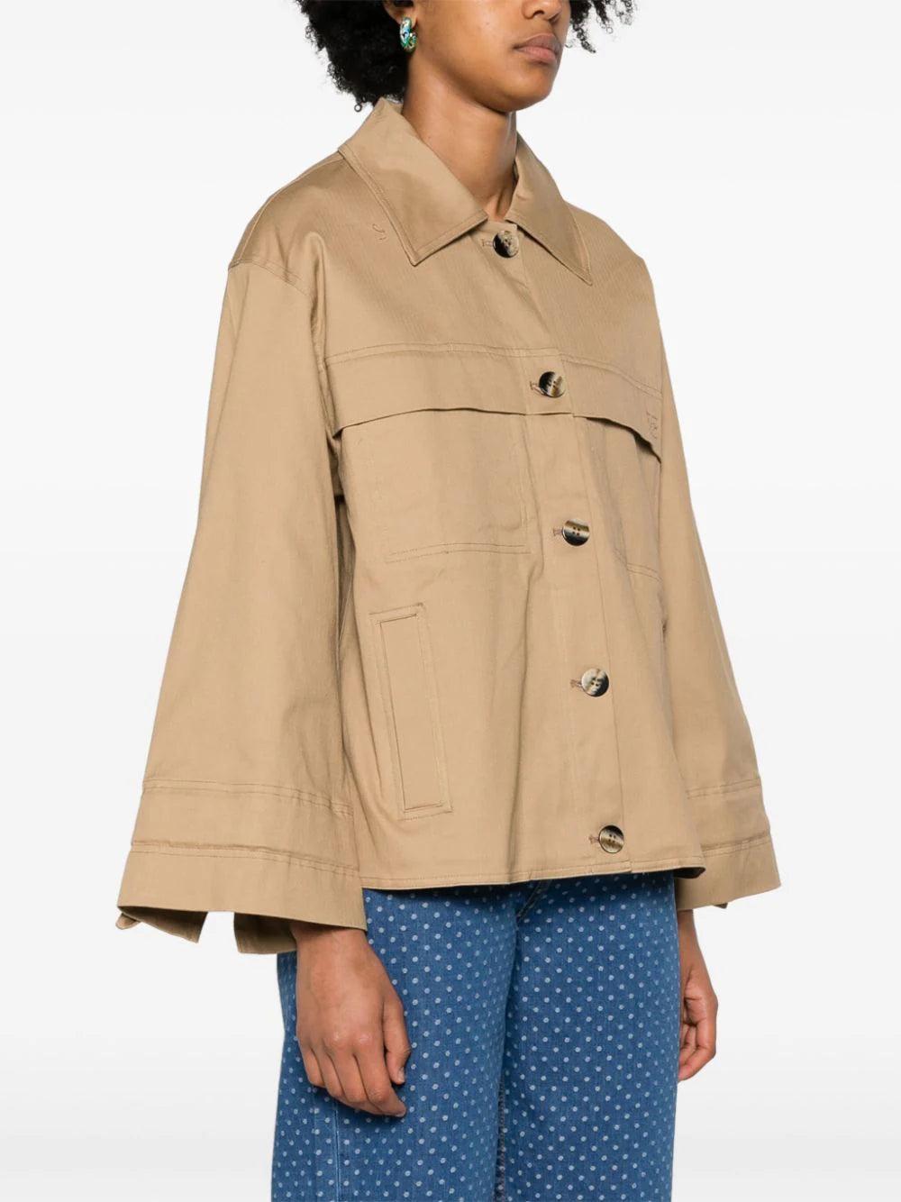 GANNI Herringbone Canvas Jacket