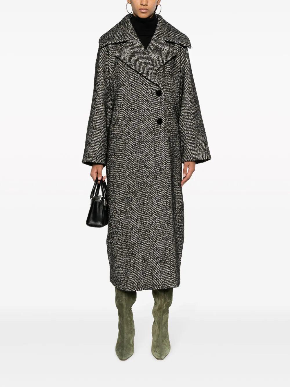GANNI Herringbone Coat