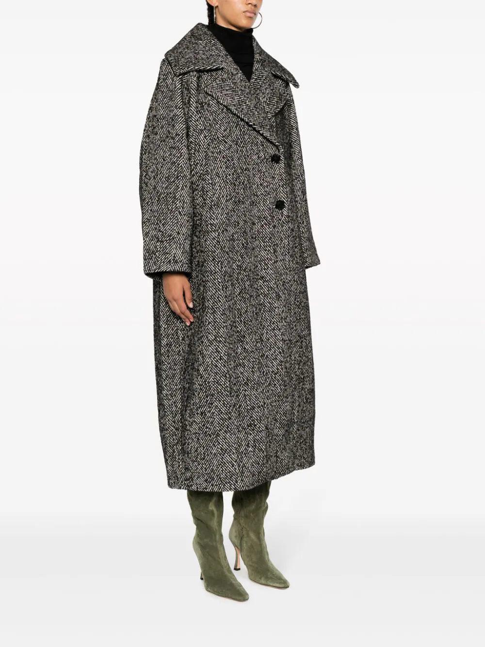 GANNI Herringbone Coat