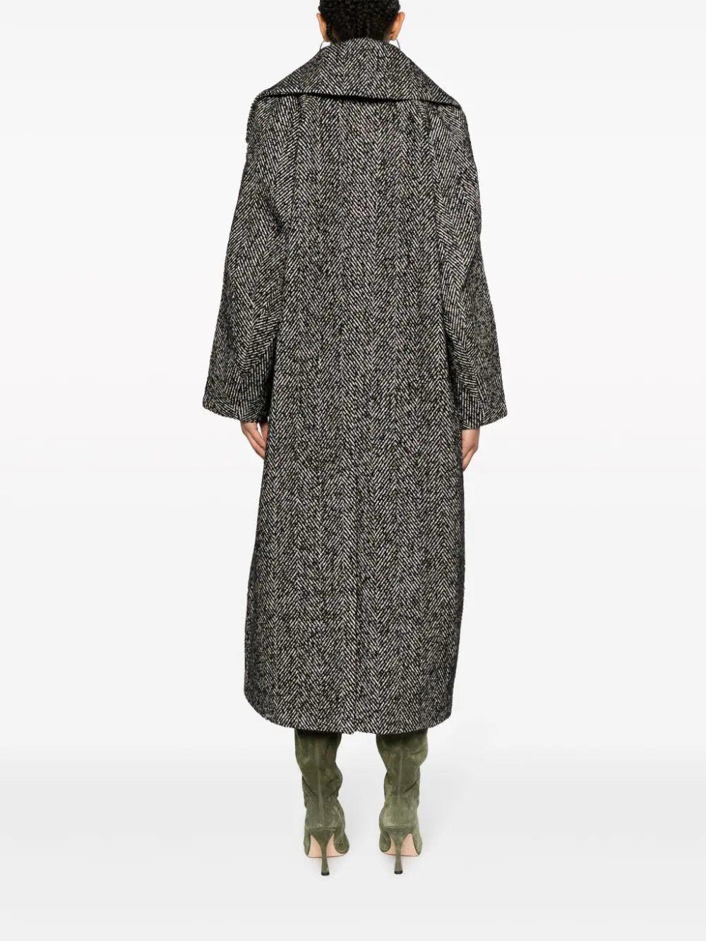 GANNI Herringbone Coat