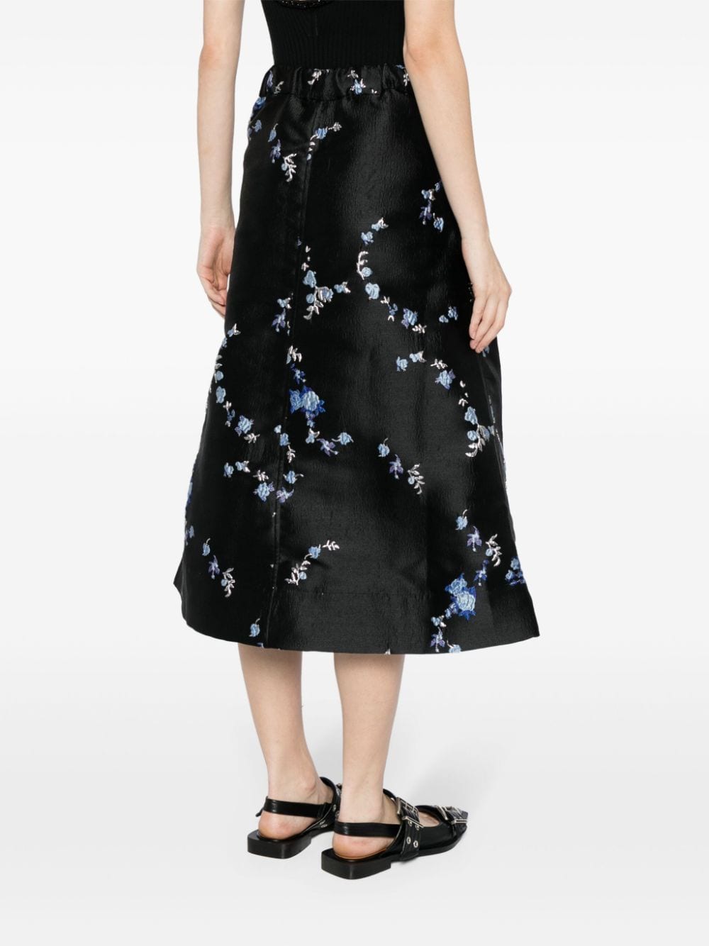 GANNI Jacquard Midi Skirt