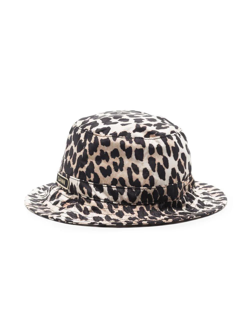 GANNI Leopard-print Bucket Hat