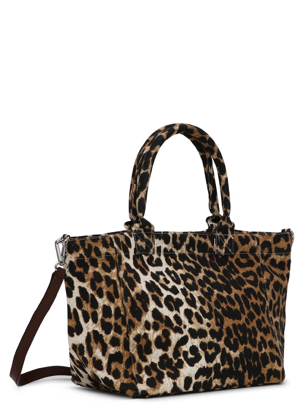 GANNI Leopard Small Shopper