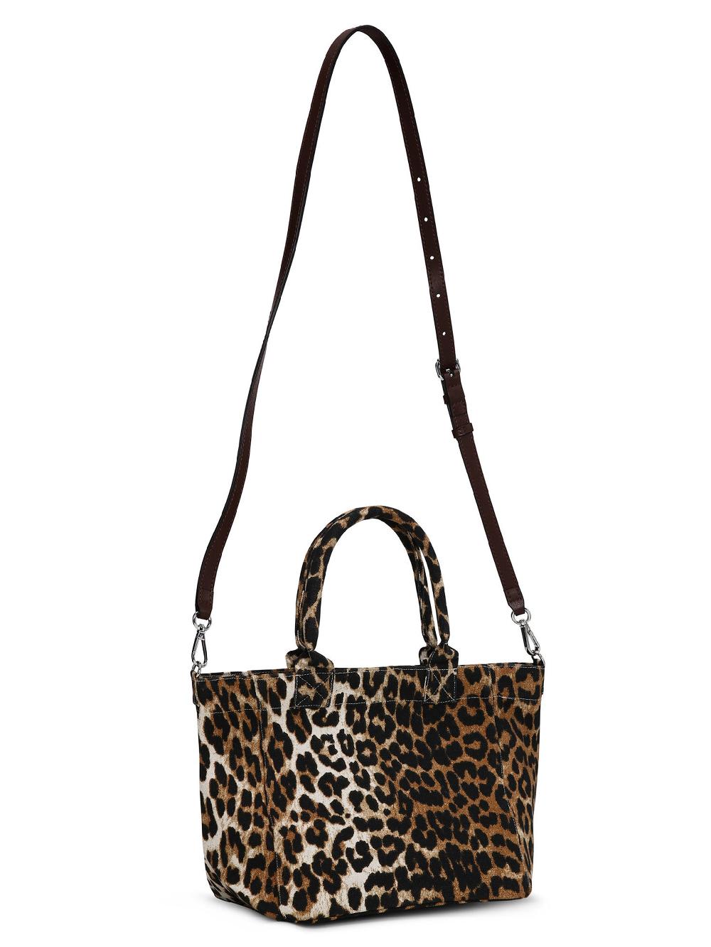 GANNI Leopard Small Shopper