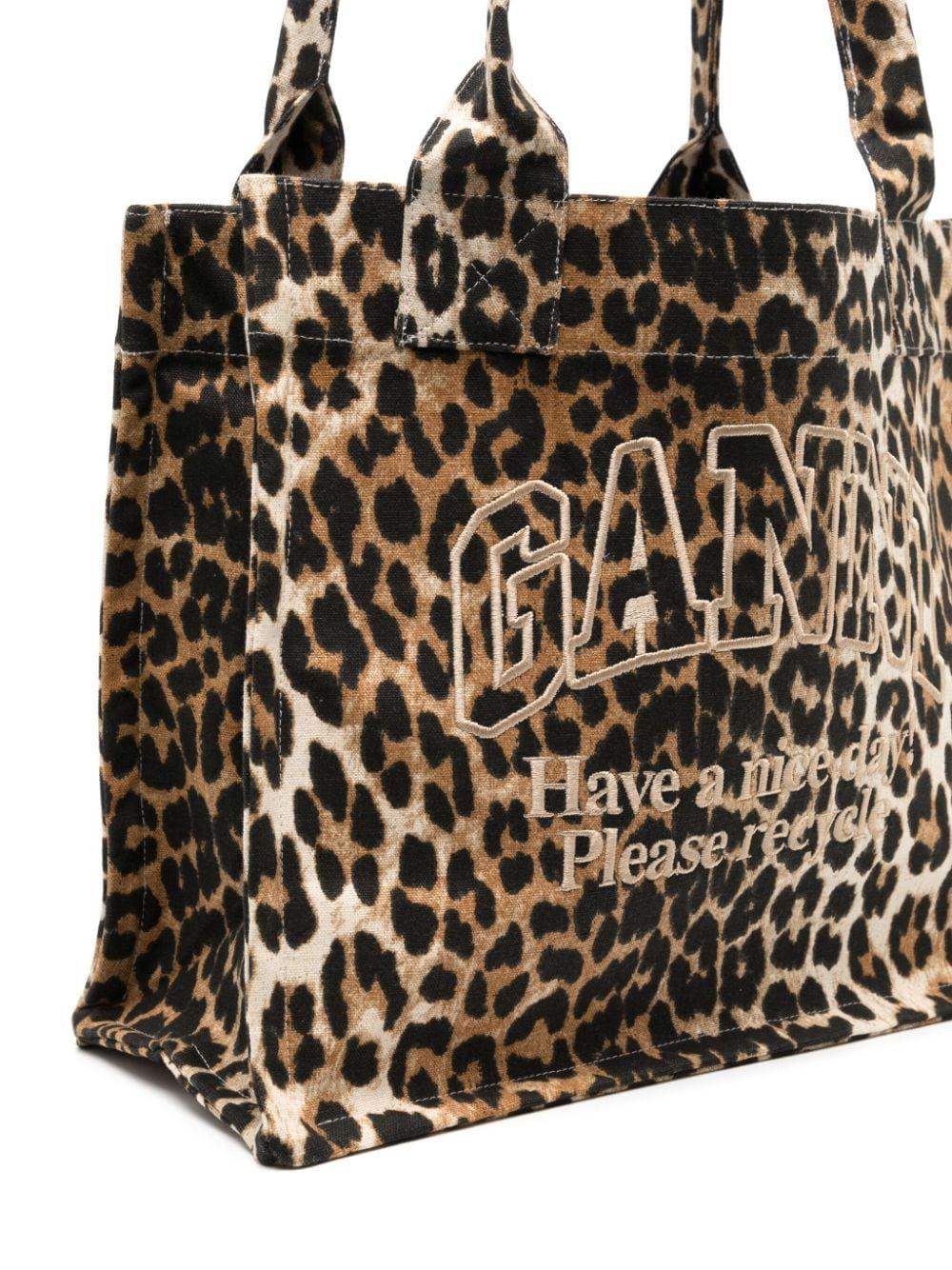 GANNI Leopard Tote