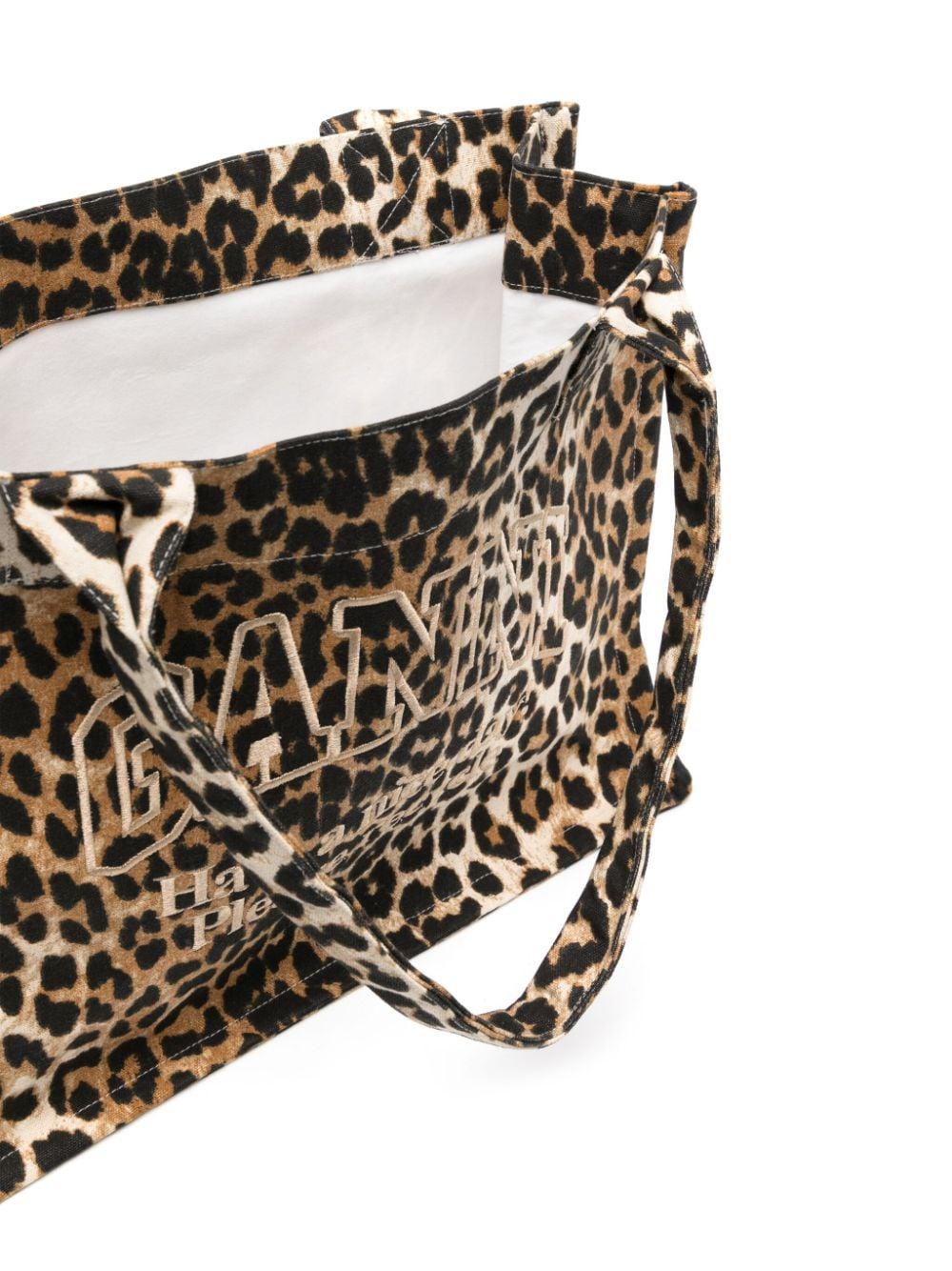 GANNI Leopard Tote