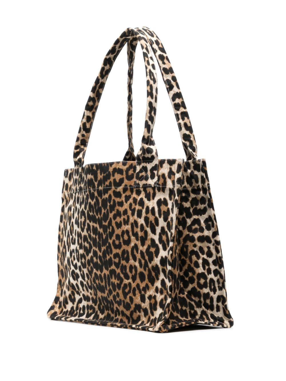 GANNI Leopard Tote