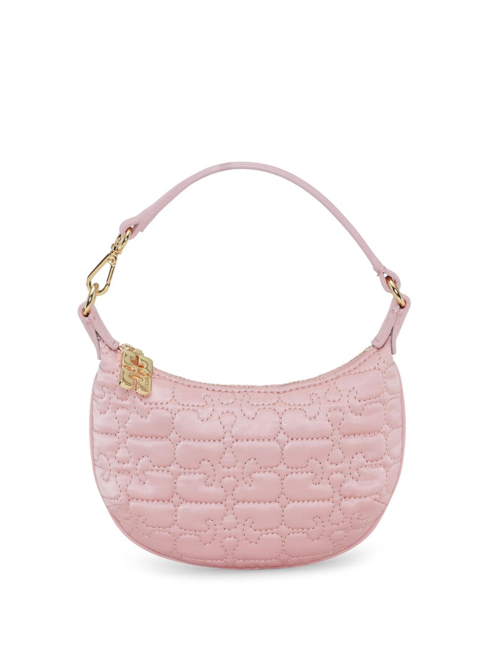 GANNI Light Pink Mini Butterfly Pouch Satin Bag