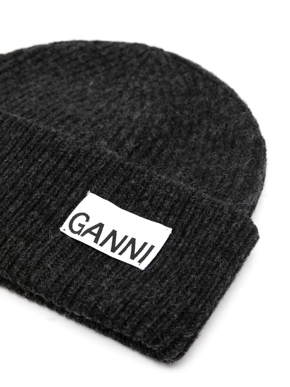 GANNI Logo Beanie