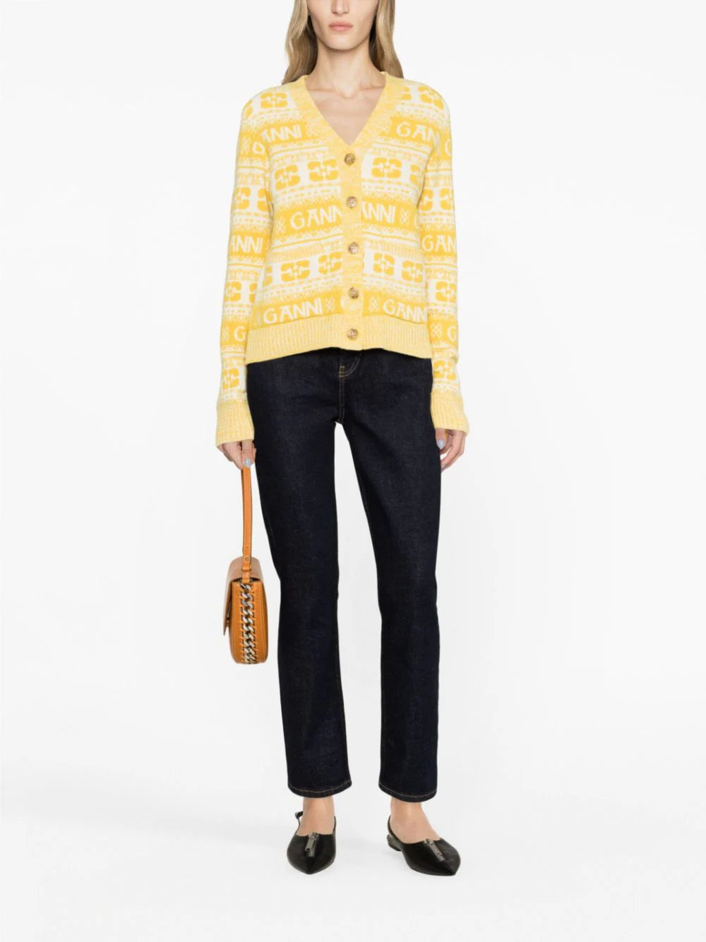 GANNI Logo Cardigan