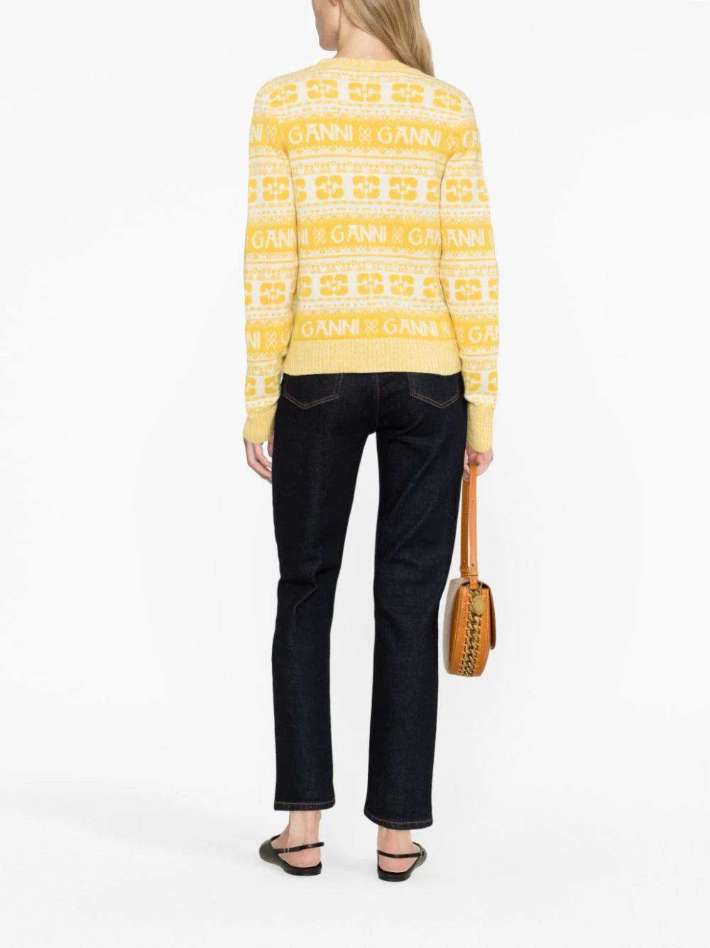 GANNI Logo Cardigan