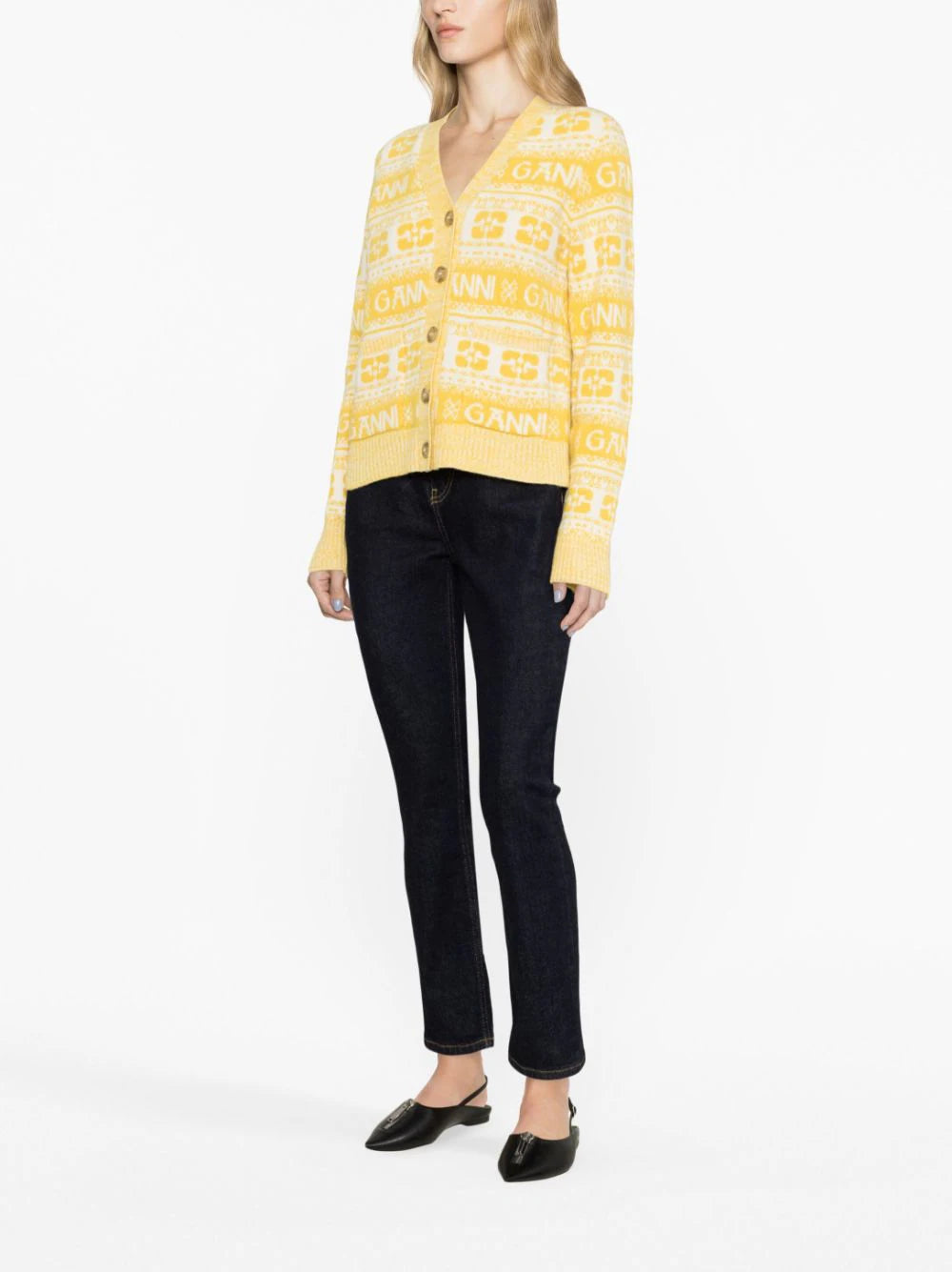 GANNI Logo Cardigan