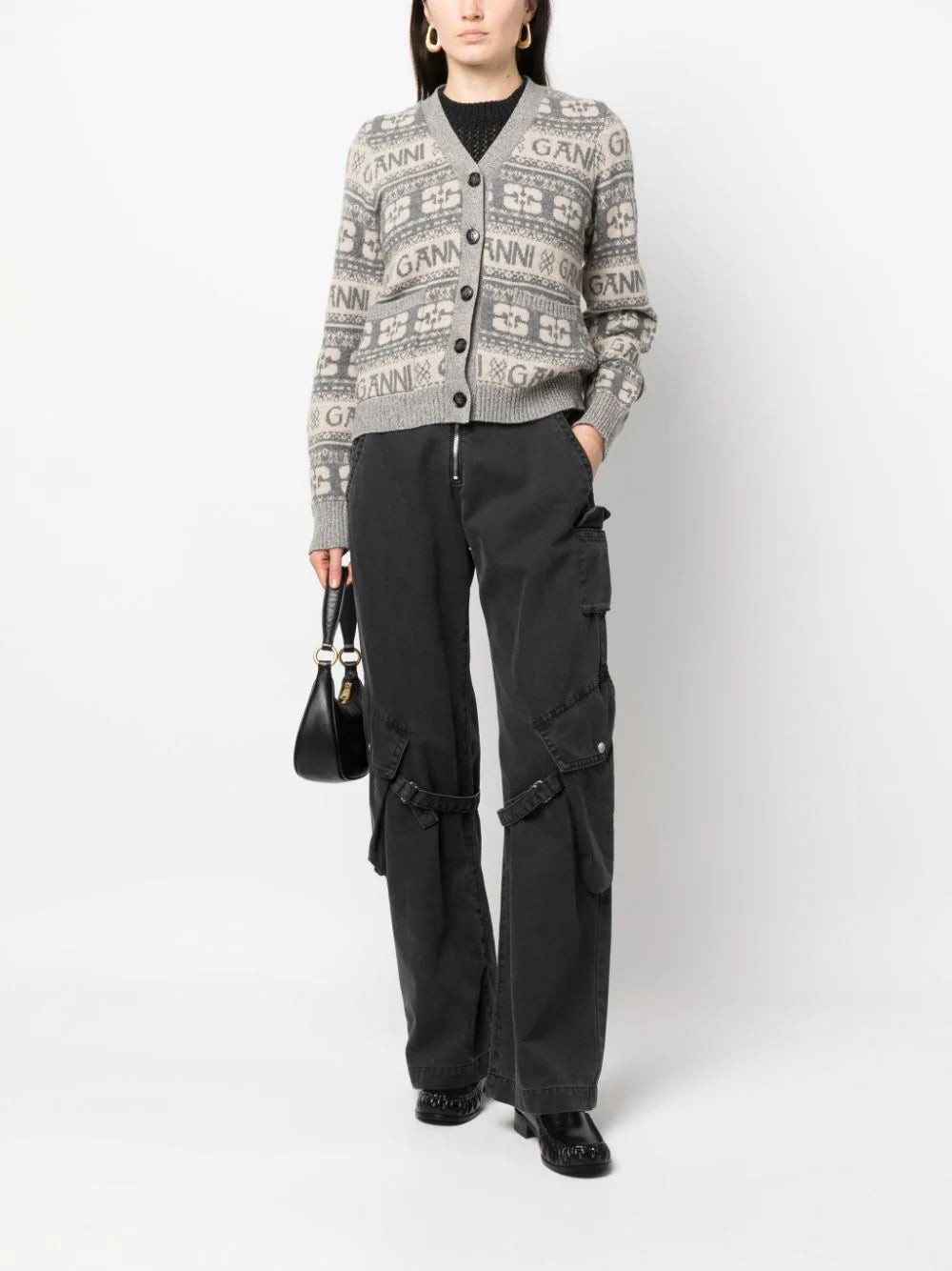 GANNI Logo Cardigan