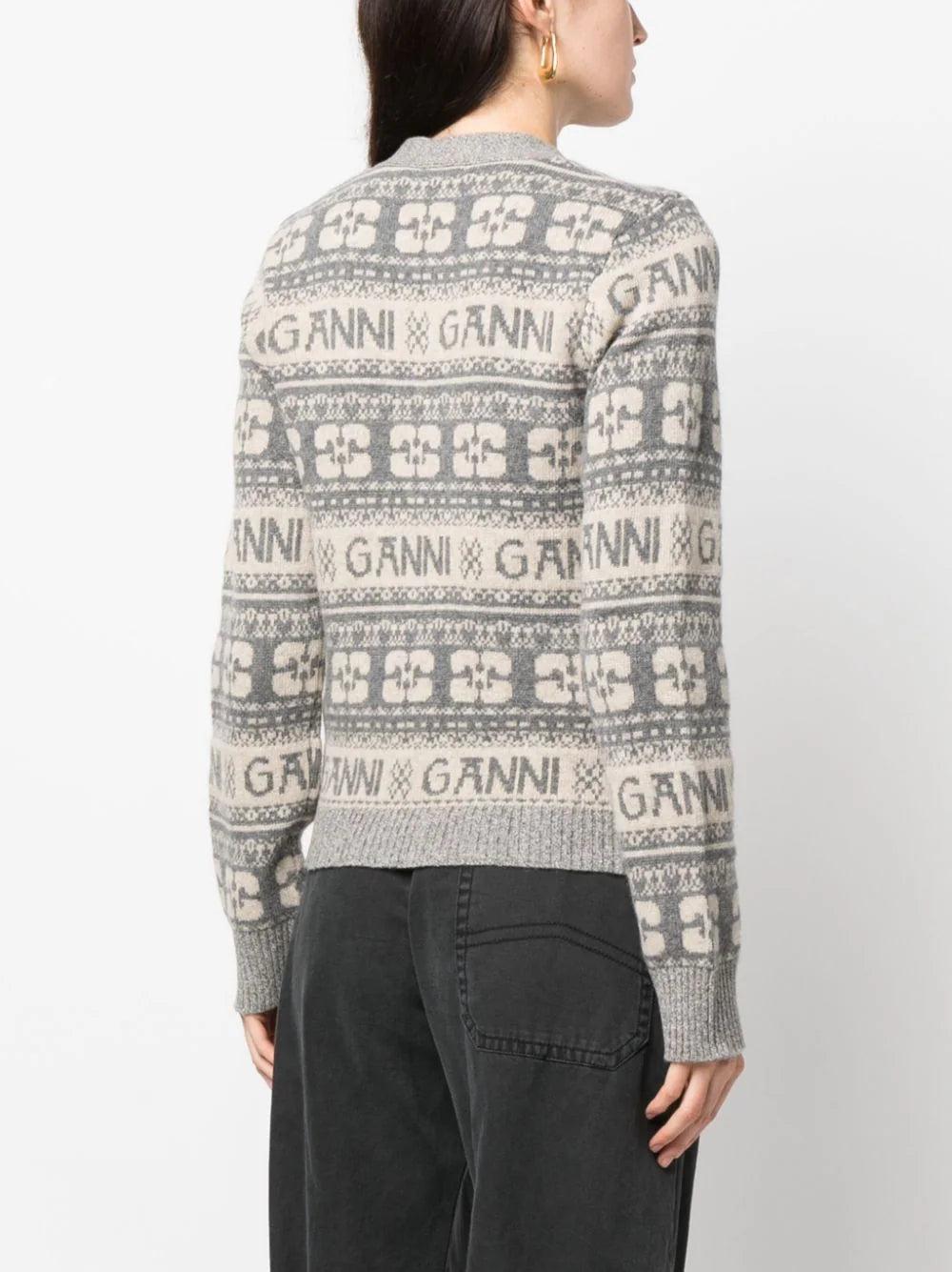 GANNI Logo Cardigan