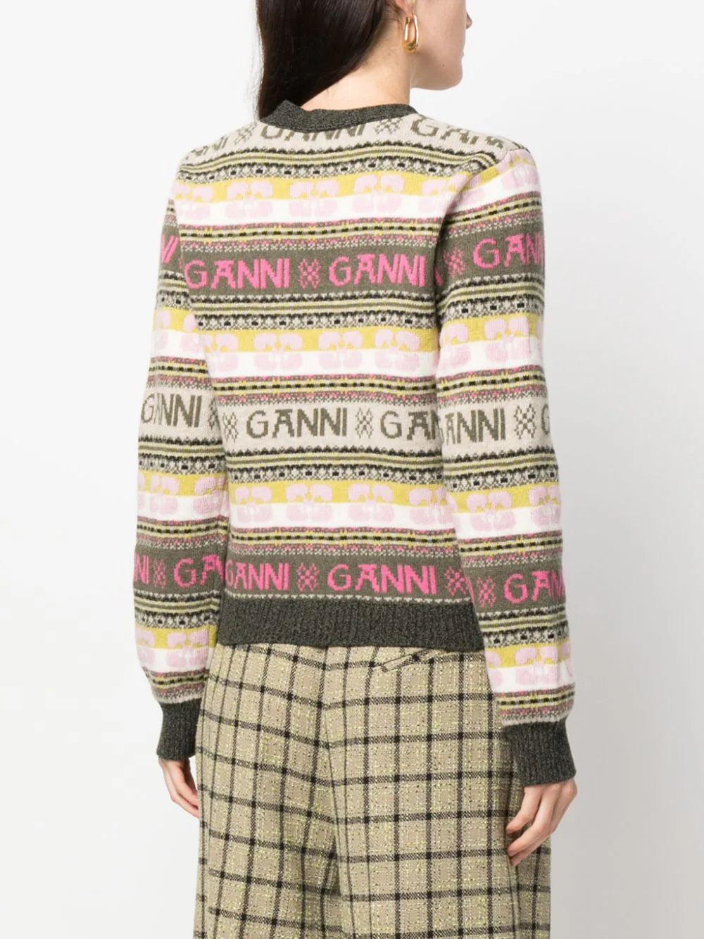 GANNI Logo Cardigan
