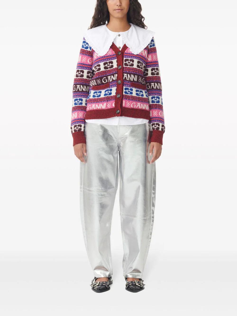 GANNI Logo Cardigan