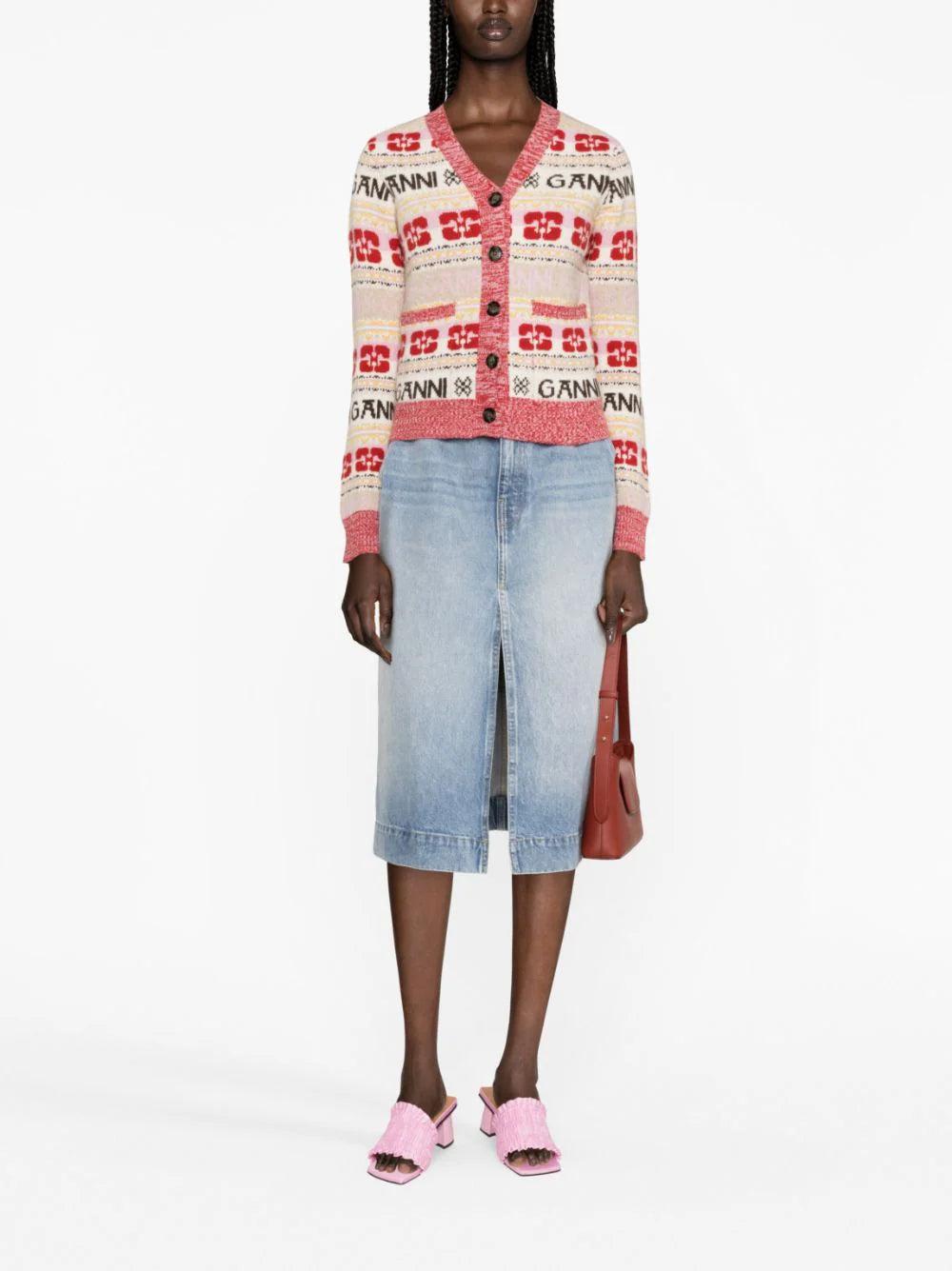 GANNI Logo Cardigan