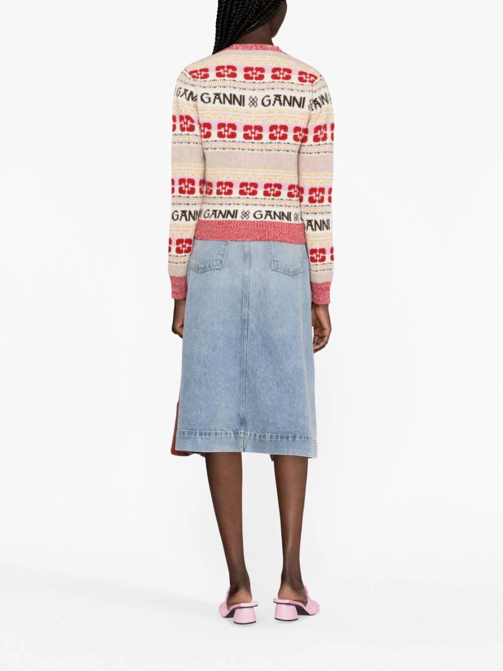 GANNI Logo Cardigan