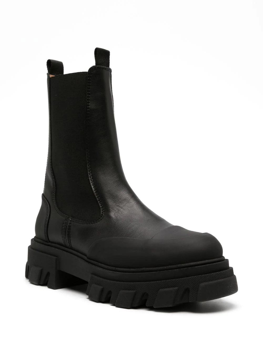 GANNI Medium Chelsea Boots With Black Stitching