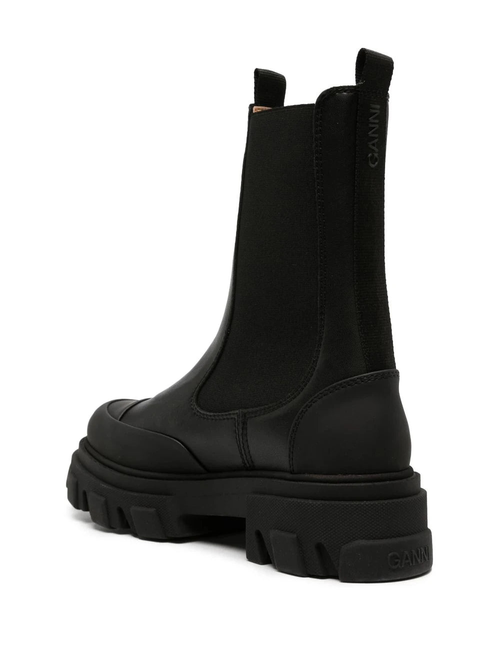 GANNI Medium Chelsea Boots With Black Stitching