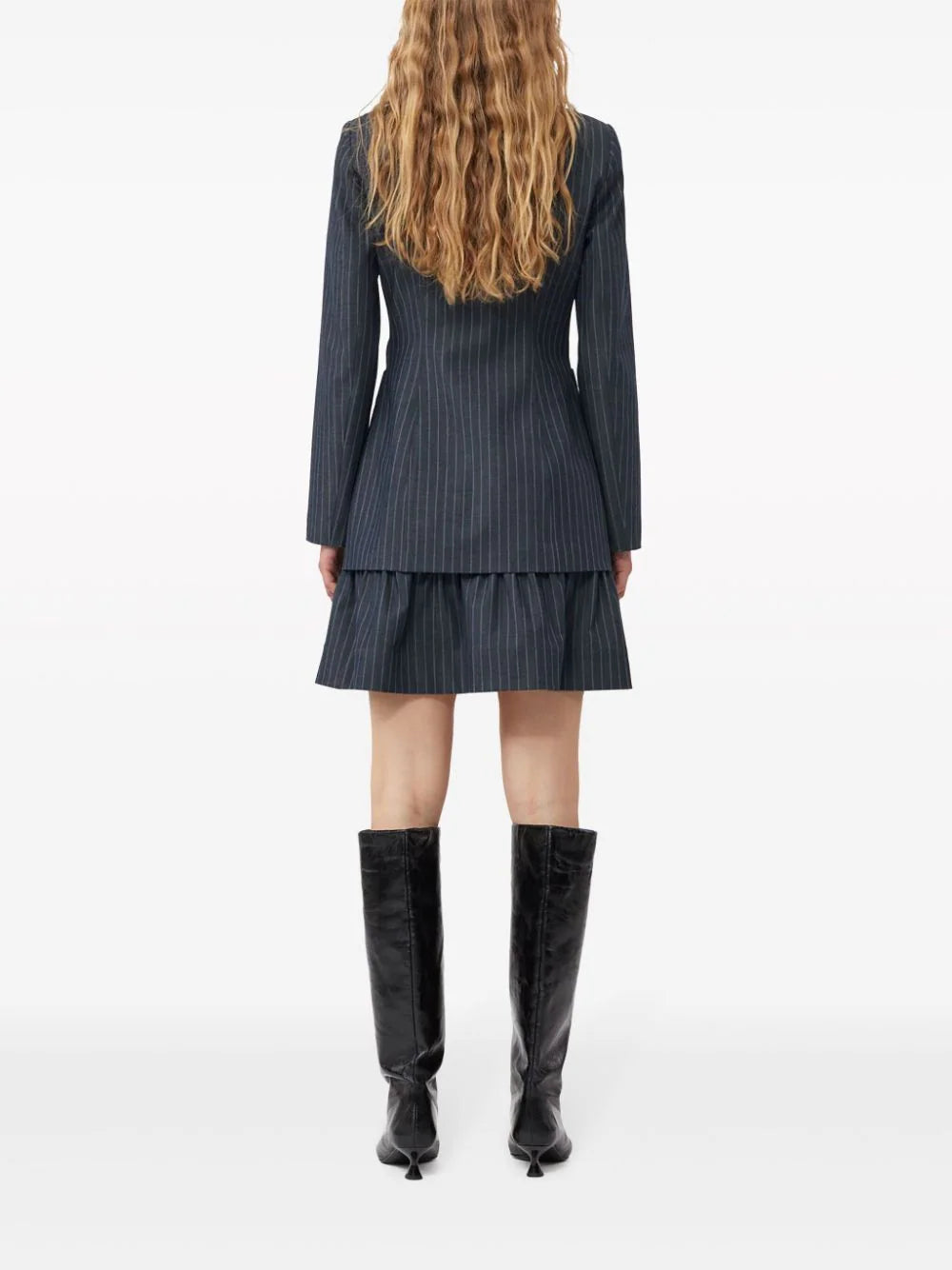 GANNI Pinstripe Single-breasted Blazer