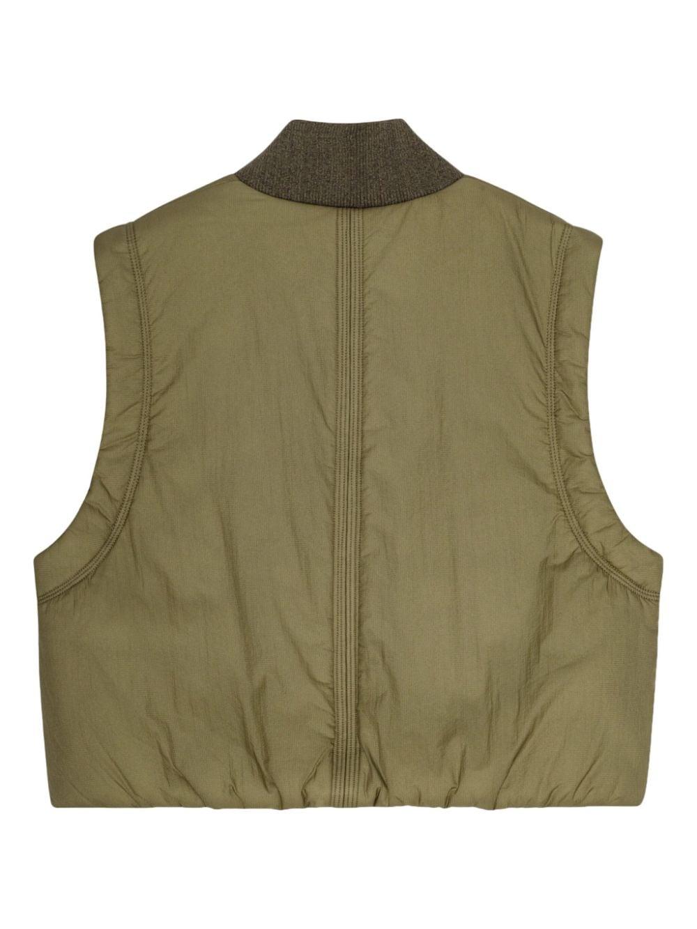 GANNI Quilted Cropped Vest