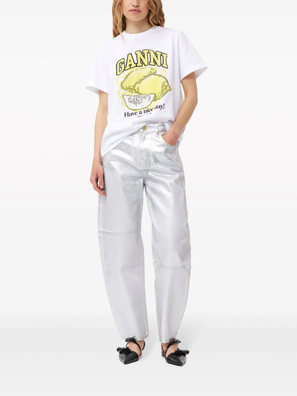 GANNI Relaxed Lemon T-shirt