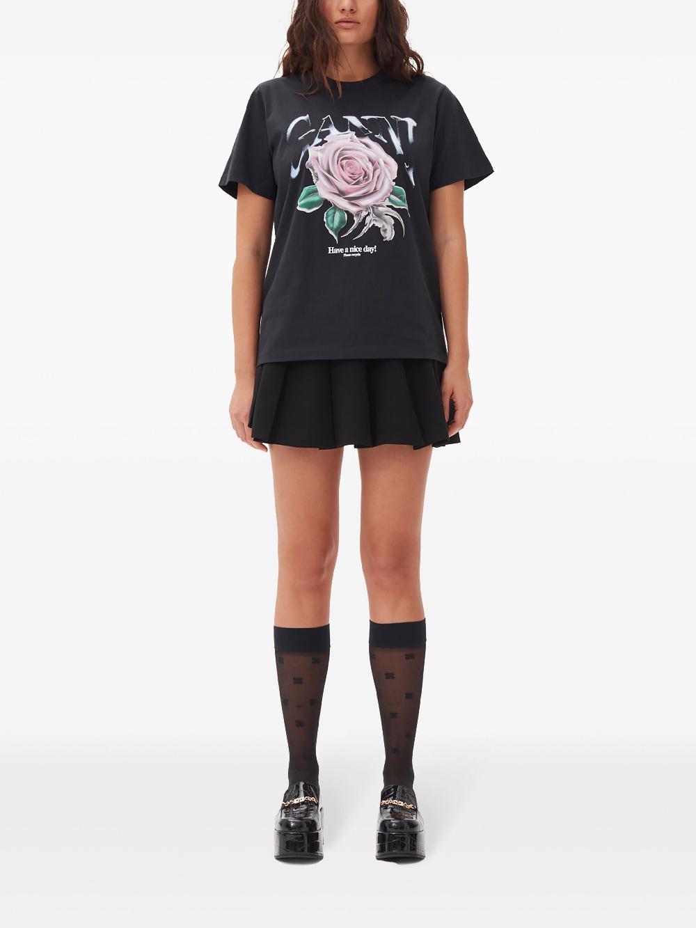 GANNI Rose Relaxed T-shirt