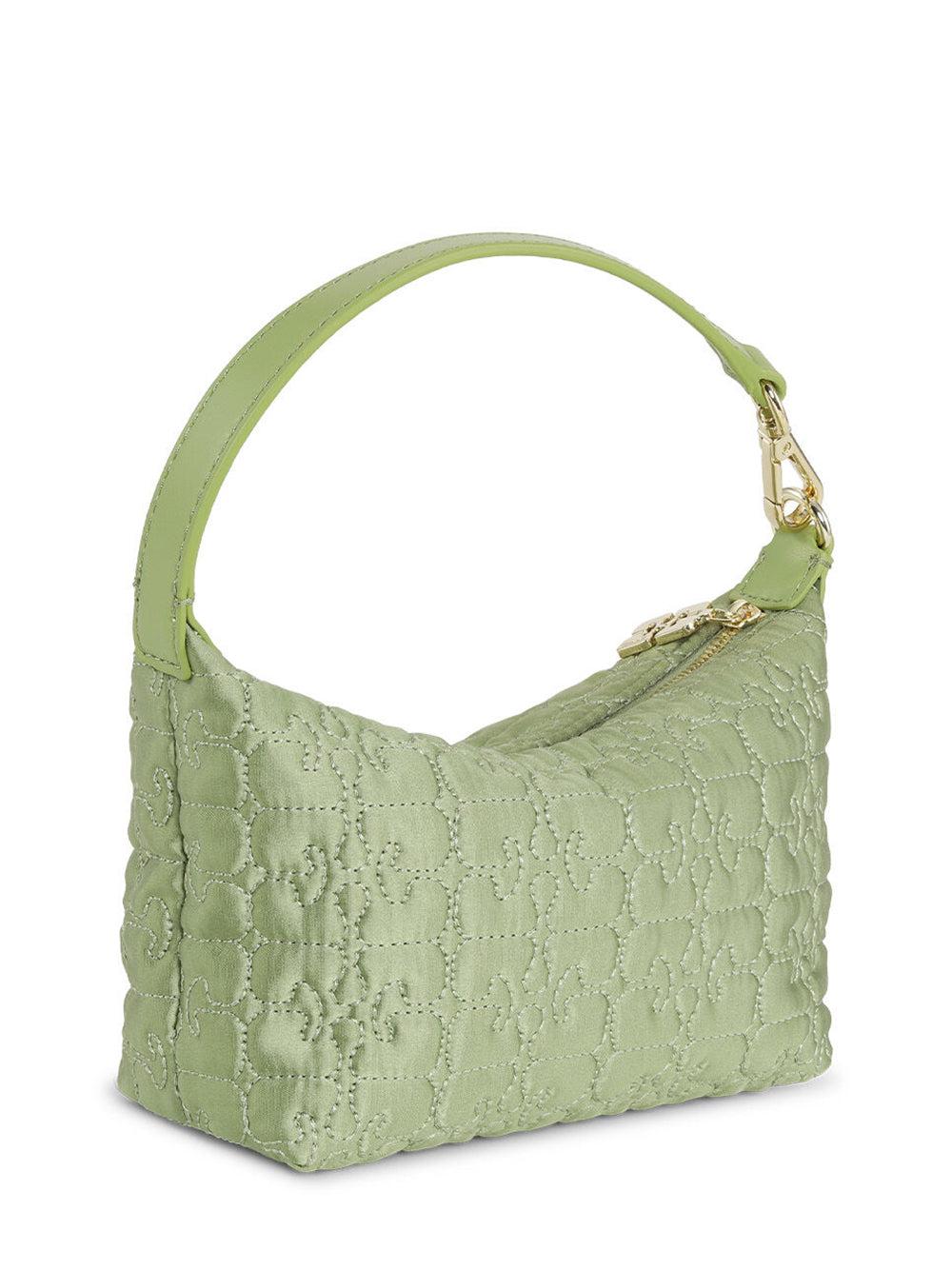 GANNI Small Butterfly Pouch Satin Bag