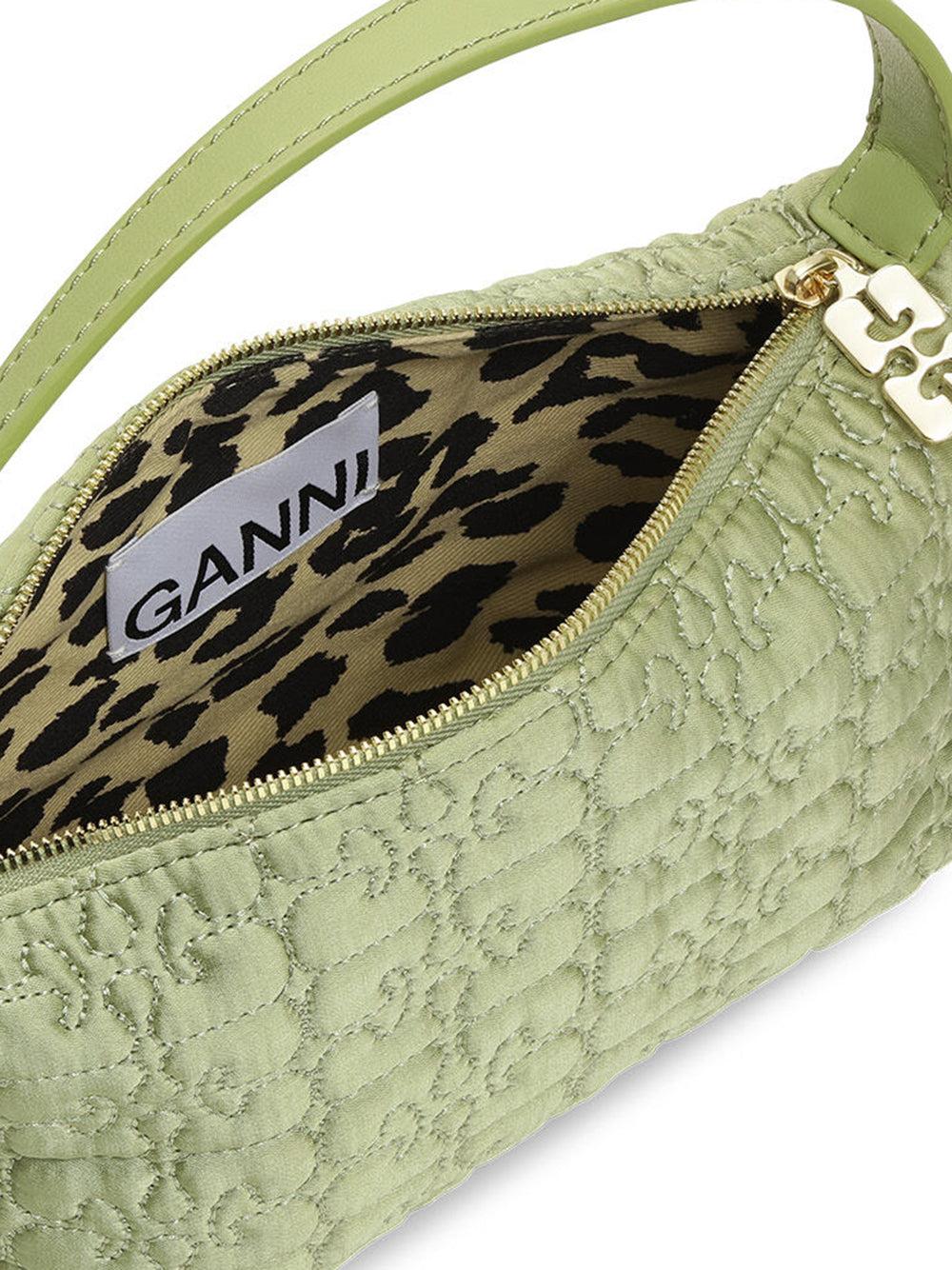 GANNI Small Butterfly Pouch Satin Bag