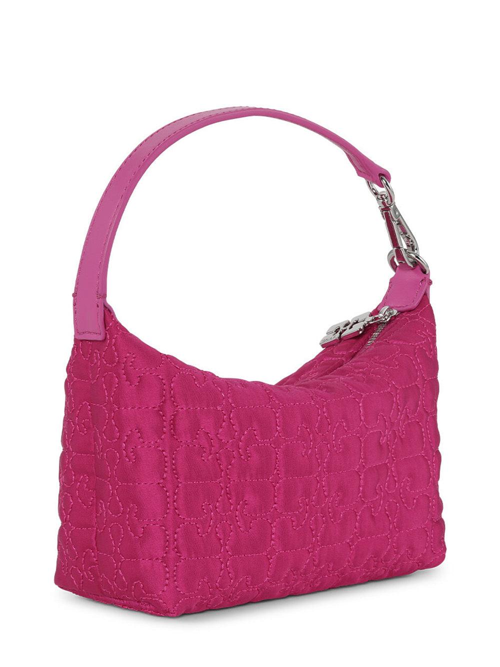 GANNI Small Butterfly Pouch Satin Bag