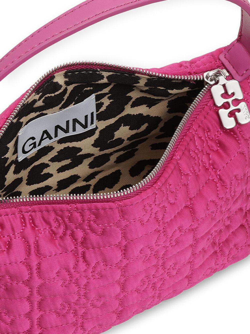 GANNI Small Butterfly Pouch Satin Bag