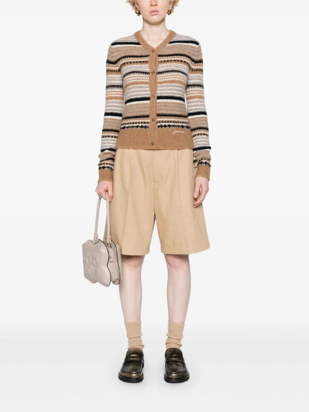 GANNI Striped Cardigan