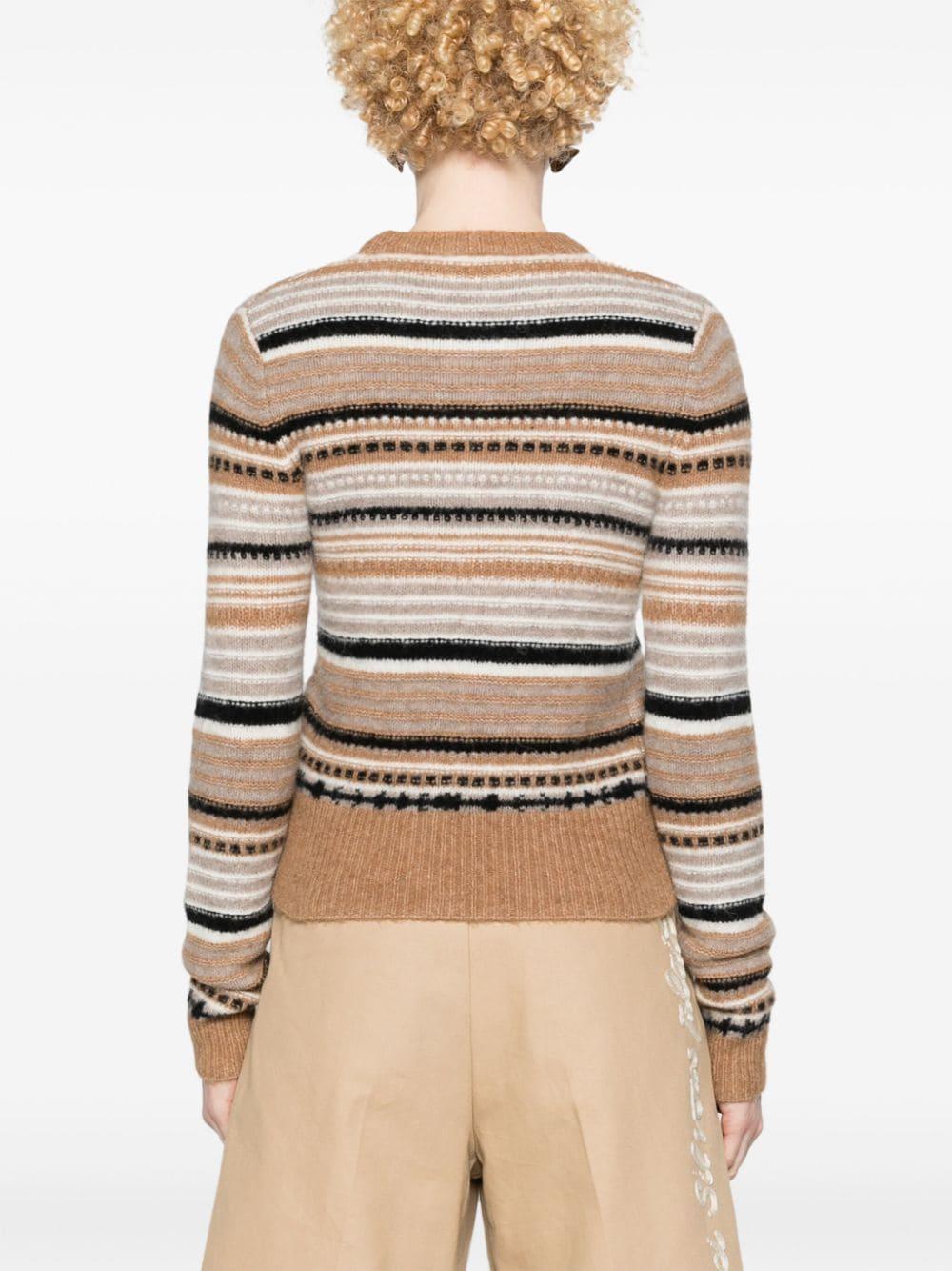 GANNI Striped Cardigan