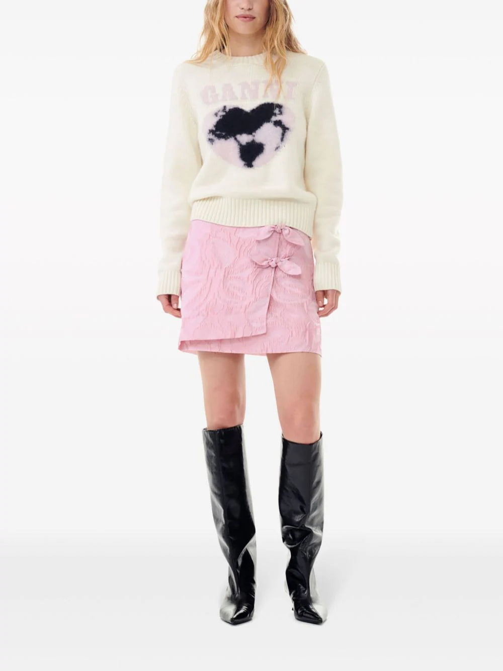 GANNI Sweater With Intarsia Heart