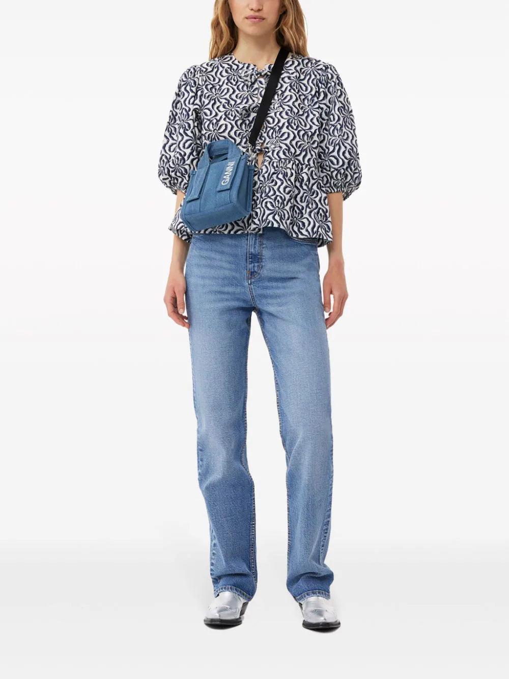 GANNI Tech Denim Mini Bag