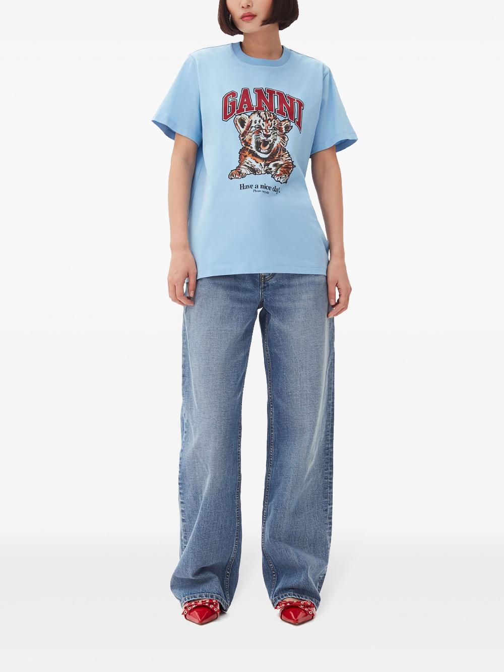 GANNI Tiger Relaxed T-shirt