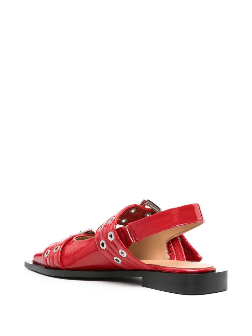 GANNI Welt Buckle Ballerinas