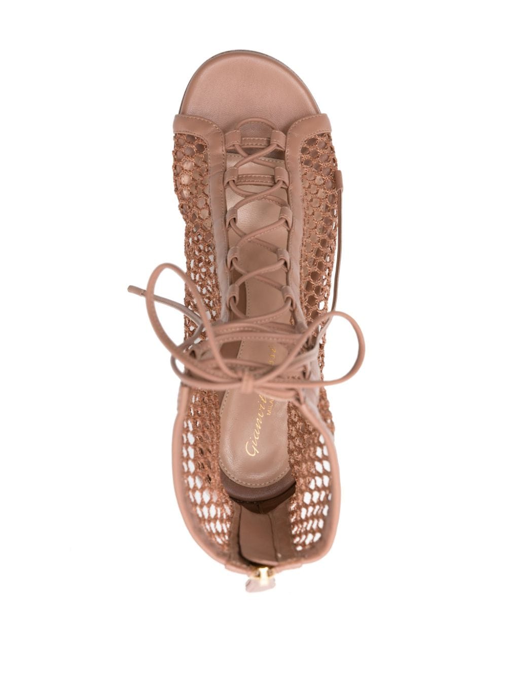 Gianvito Rossi Open Toe Mesh Ankle Boot
