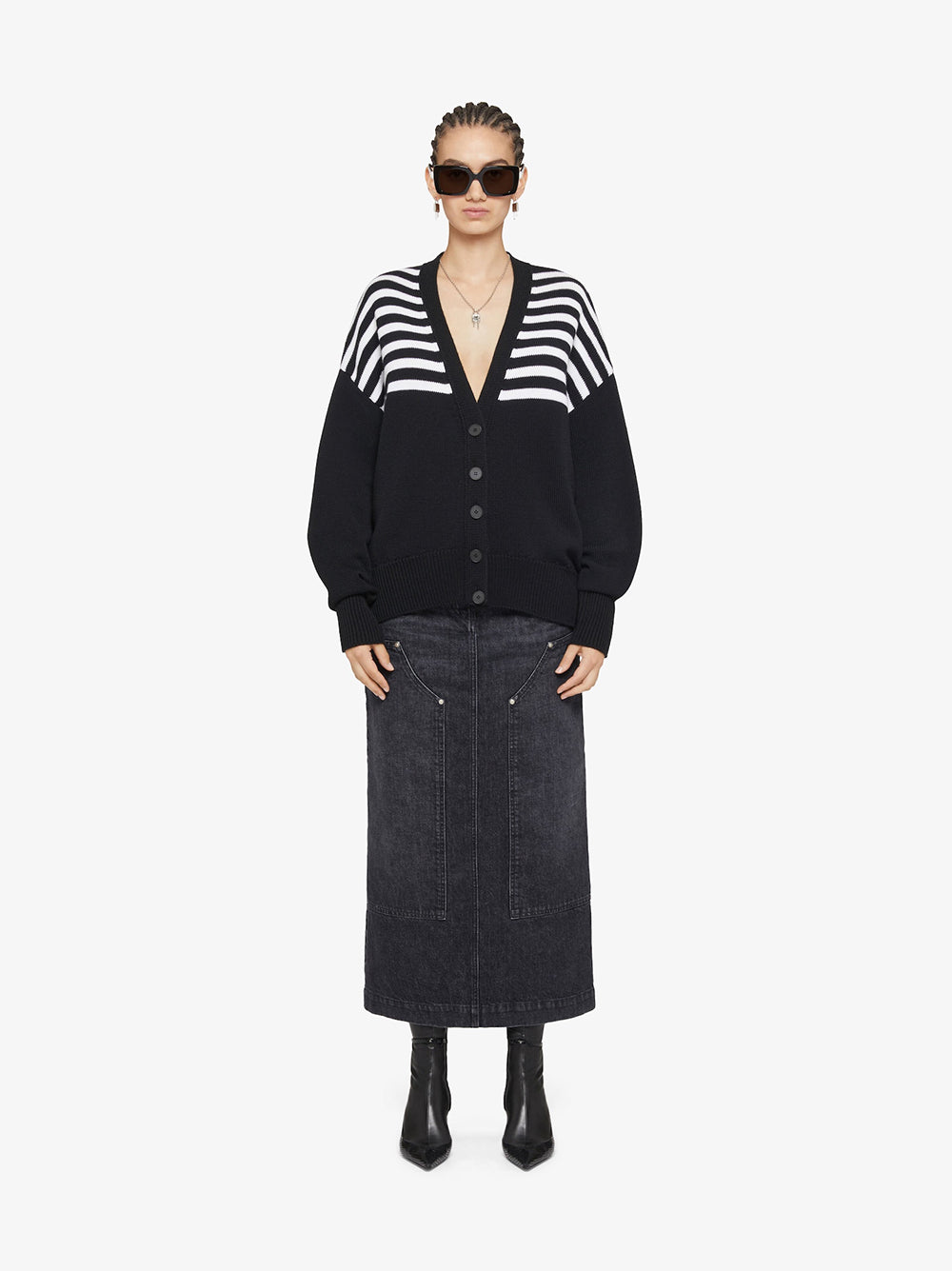Givenchy 4g Cardigan With Stripes