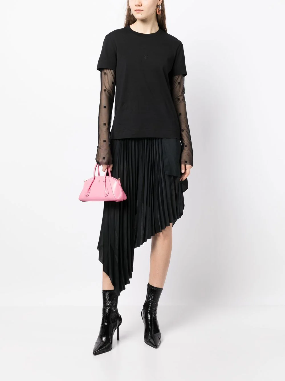 Givenchy 4g Plumetis Cotton And Tulle T-shirt
