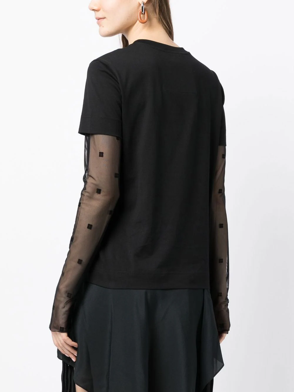 Givenchy 4g Plumetis Cotton And Tulle T-shirt