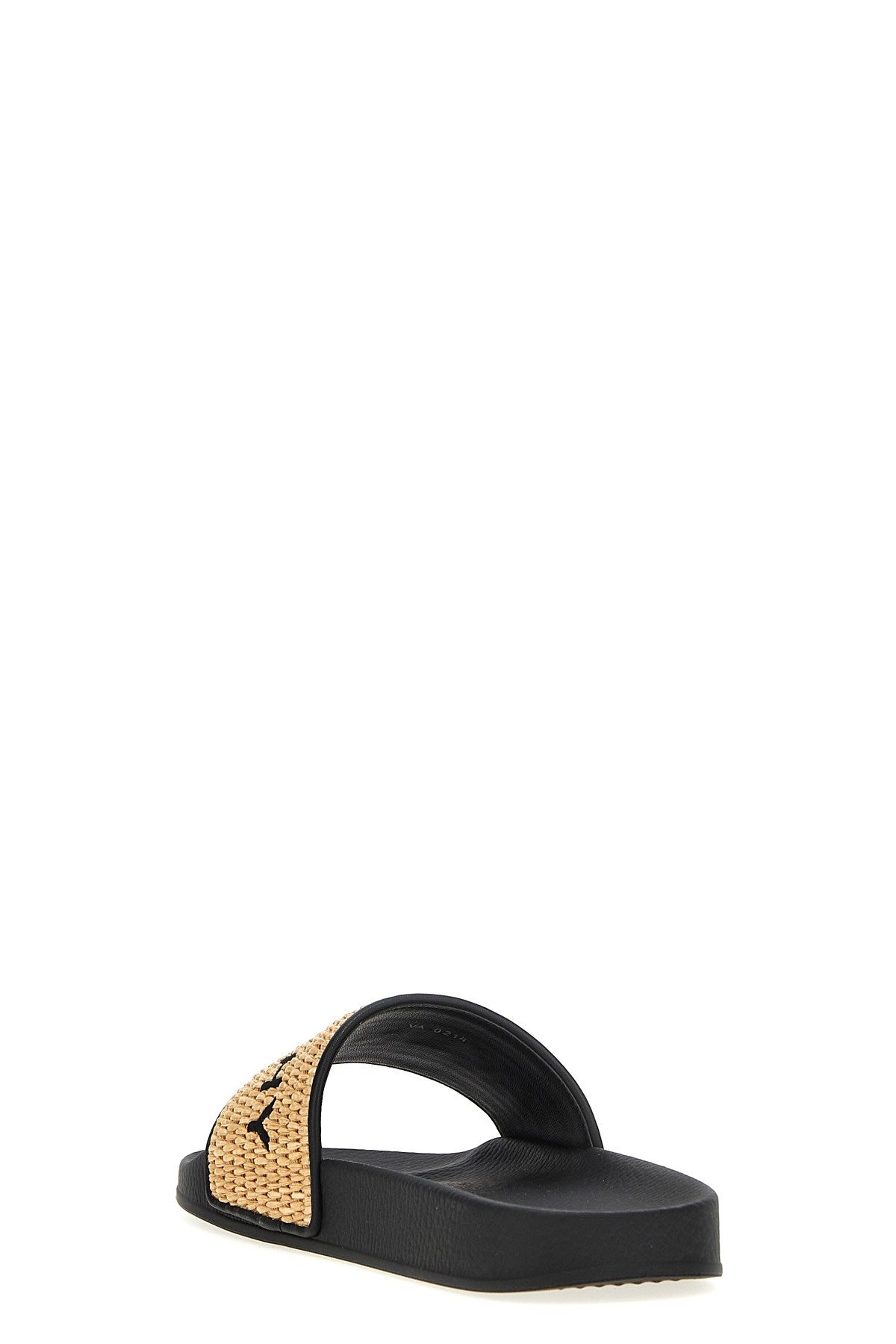 Givenchy 4g Slide Flat Sandals In Rafia